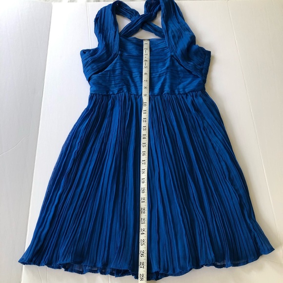 NWOT BB Dakota Chiffon Evening Cocktail Dress Royal Blue never worn size 6 - Picture 15 of 16